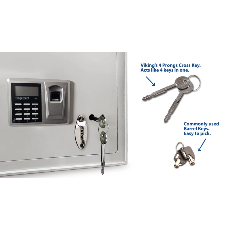 Viking VS-52BLXW Hidden in Wall Safe Biometric Safe White - Image 6