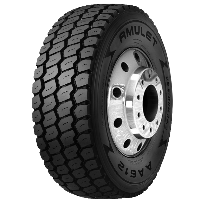 Set of 8 Tires 385/65R22.5 Amulet AA612 Steer All Position 20 Ply Commercial Truck