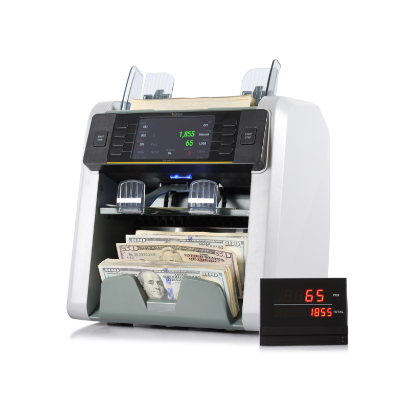 Kolibri B-SGN Signature 2-Pocket Mixed Bill Counter, Sorter & Reader