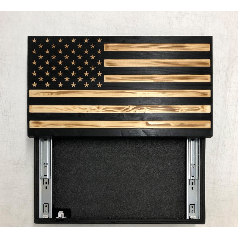 American Flag Gun Box with Magnetic Lock - Image 2