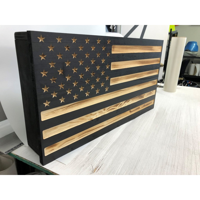 American Flag Gun Box with Magnetic Lock - Image 3