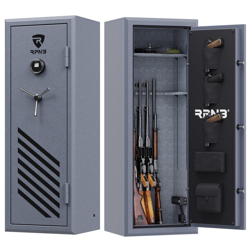 RPNB RPFS14-G 14 Gun Fireproof Biometric Gun Safe Grey - Image 2