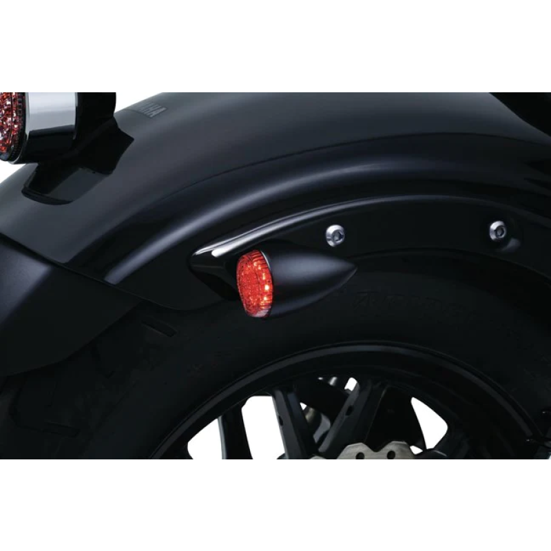 Motodynamic Matte Black Front/Rear LED Torpedo Turn Signal Light - Clear - Honda Rebel - Image 8