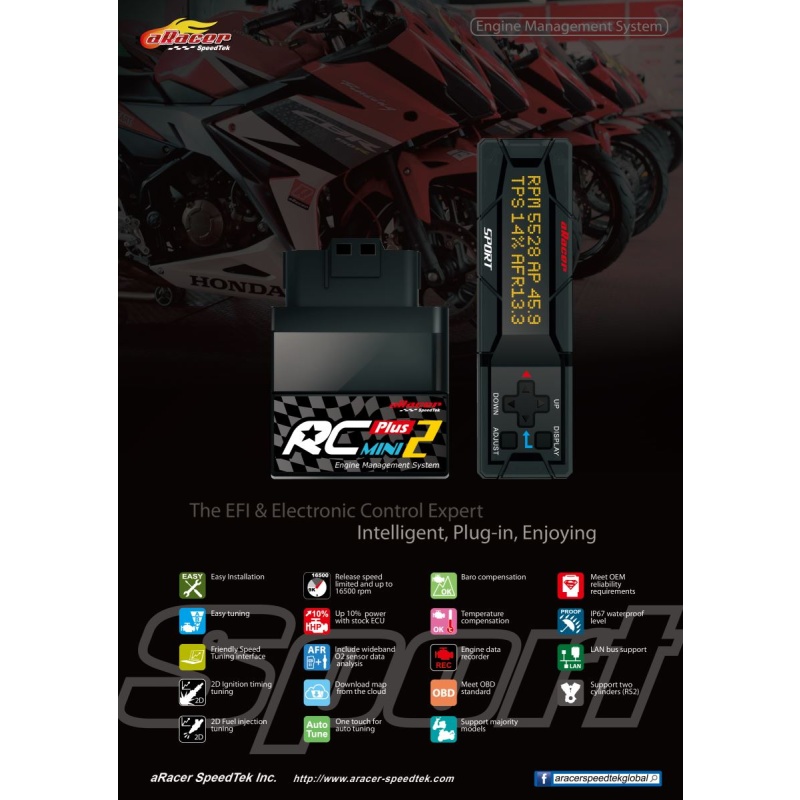 ARacer RC MiniPlus2 Stage 2 Adjustable ECU - KTM Duke RC390 (2015-2016)