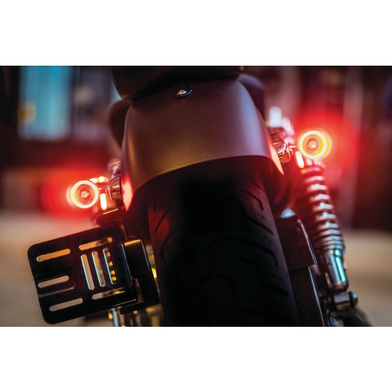 Kuryakyn Kellermann Rear Red/Amber LED Bullet 1000 Marker Light- Satin Black Finish - Image 8