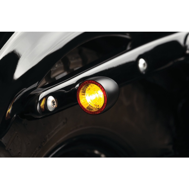 Kuryakyn Kellermann Rear Red/Amber LED Bullet 1000 Marker Light- Satin Black Finish - Image 6