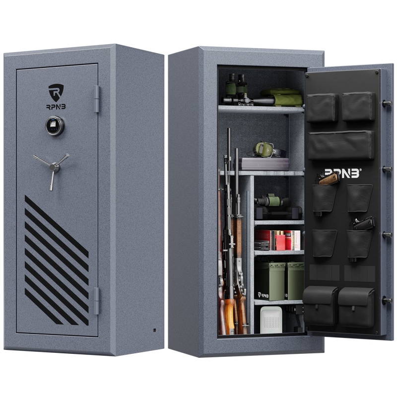 RPNB RPFS24-G 24 Gun Fireproof Biometric Gun Safe Grey - Image 2