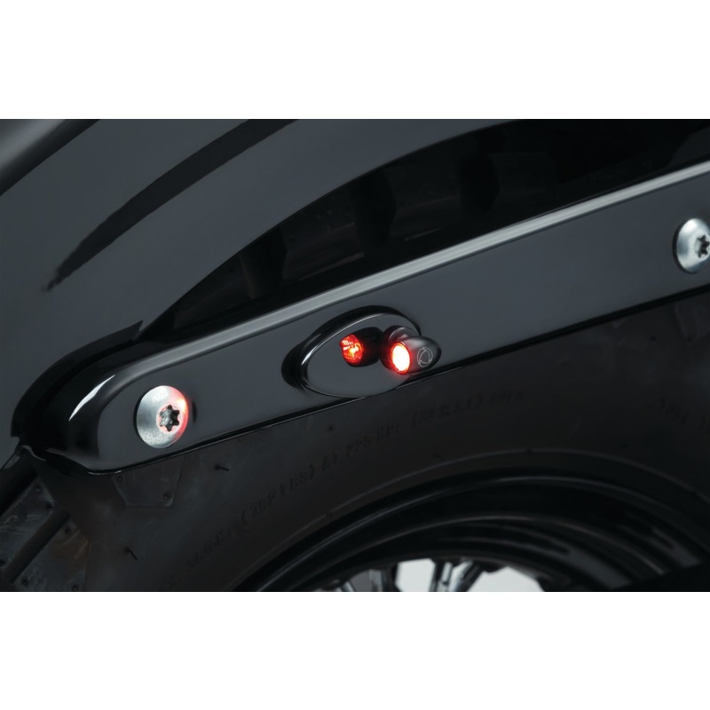 Kuryakyn Kellermann Front/Rear Bullet Atto Amber LED Marker Light - Satin Black Housing - Image 11