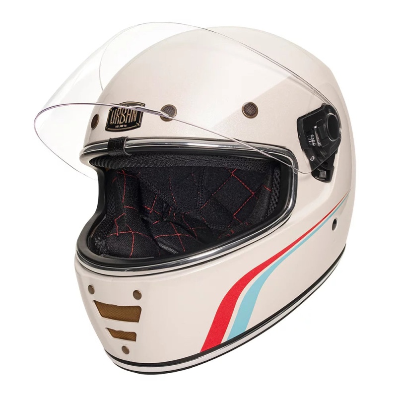 Urban Full Face Helmet Cafe Racer Shakotan White - Image 2