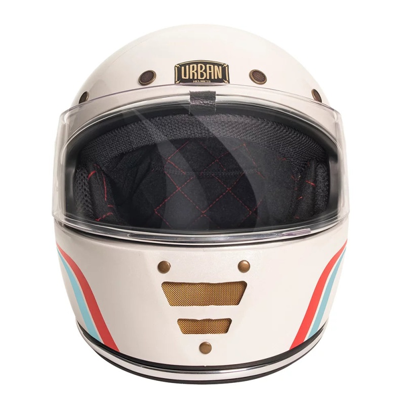 Urban Full Face Helmet Cafe Racer Shakotan White - Image 3