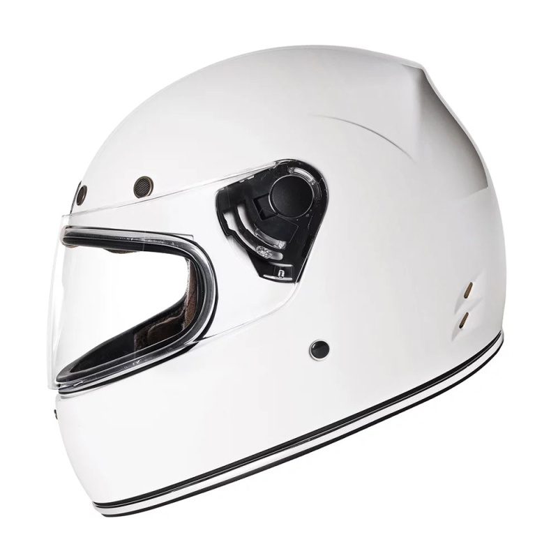 Urban Full Face Helmet Cafe Racer White