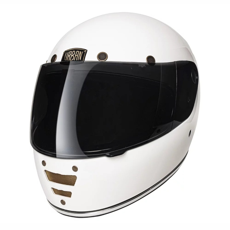 Urban Full Face Helmet Cafe Racer White - Image 5