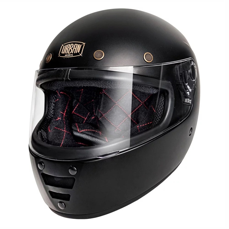 Urban Full Face Helmet Cafe Racer Matte Black - Image 3