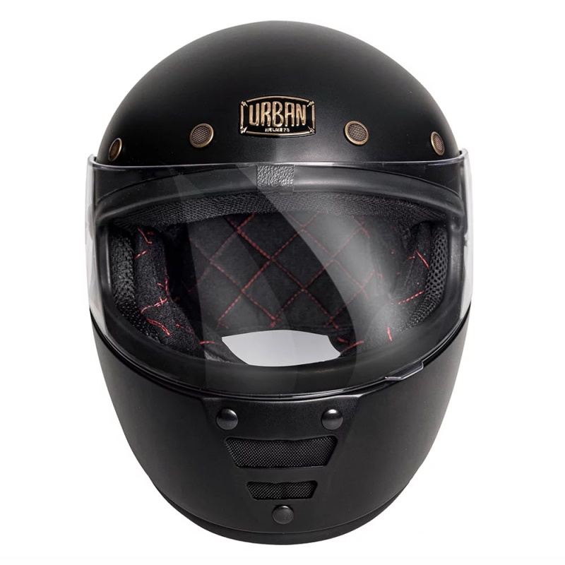 Urban Full Face Helmet Cafe Racer Matte Black - Image 4