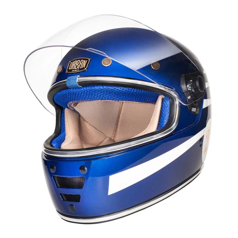 Urban Full Face Helmet Cafe Racer Shifuto Blue - Image 2