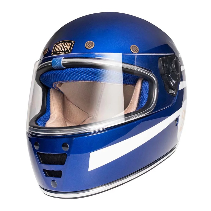 Urban Full Face Helmet Cafe Racer Shifuto Blue - Image 3