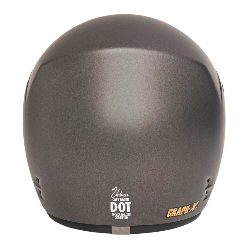 Urban Full Face Helmet Cafe Racer Graph-X Graphite - Image 5