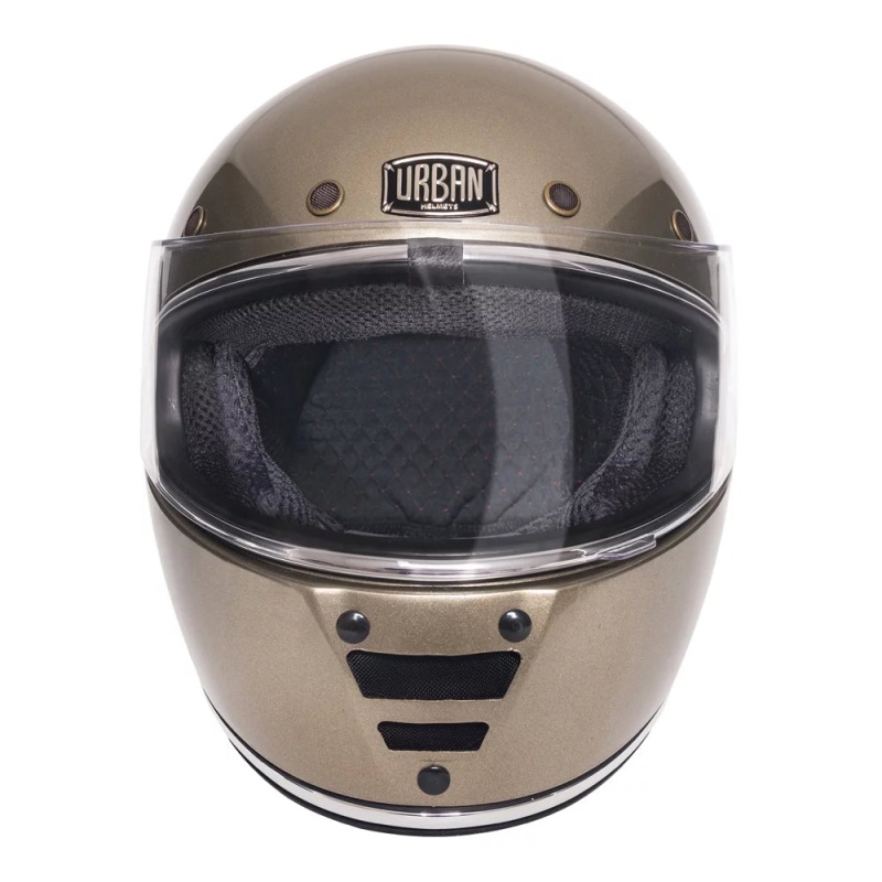 Urban Full Face Helmet Cafe Racer Flake Champagne - Image 3