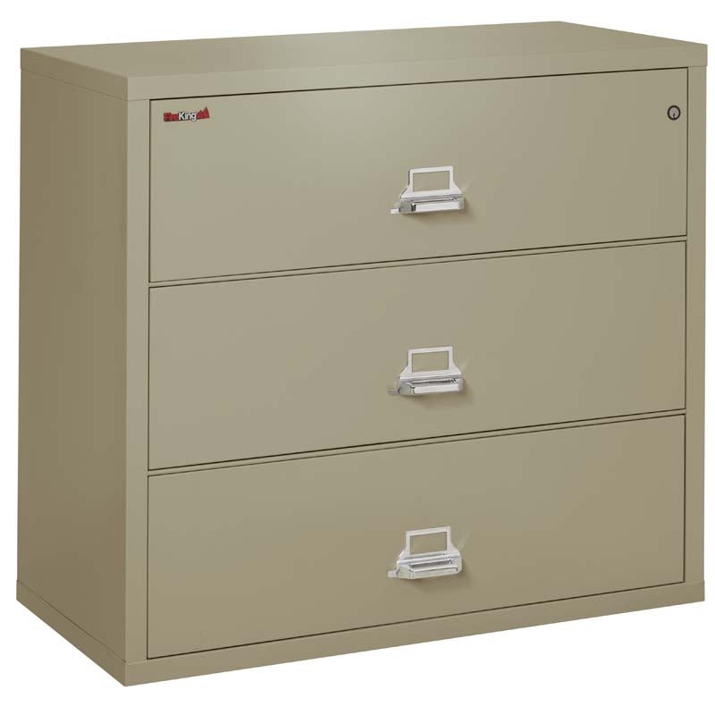 FireKing 3-4422-C Three Drawer 44" W Lateral Fire File Cabinet - Image 9