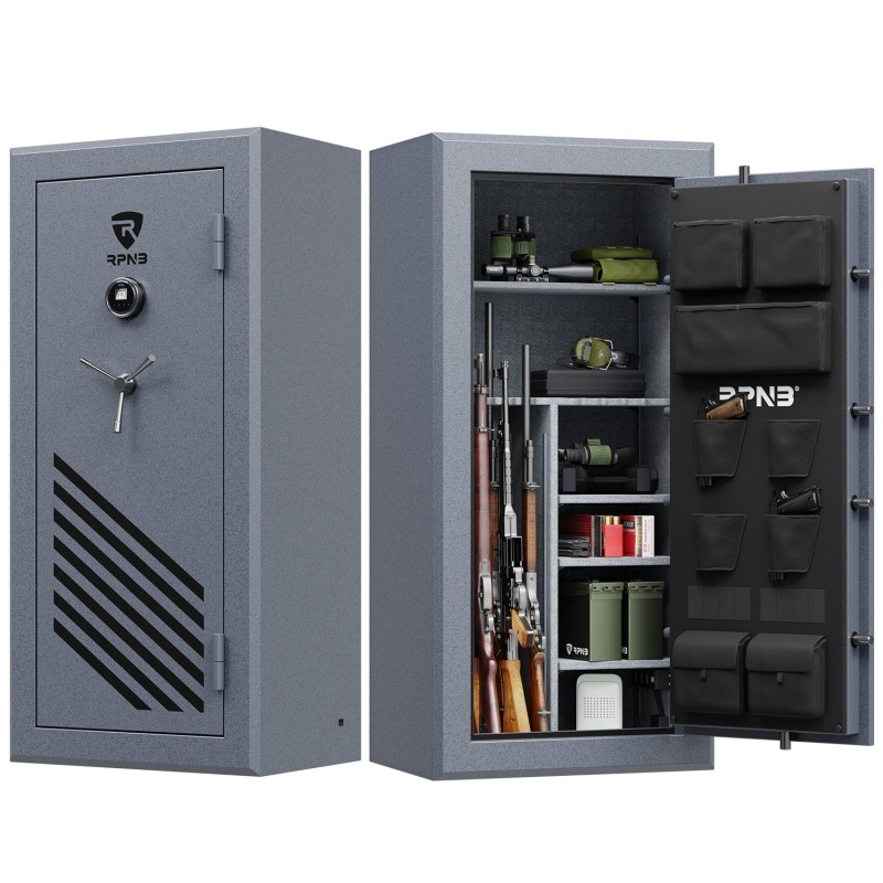 RPNB RPFS30-G 30 Gun Fireproof Biometric Gun Safe Grey - Image 2