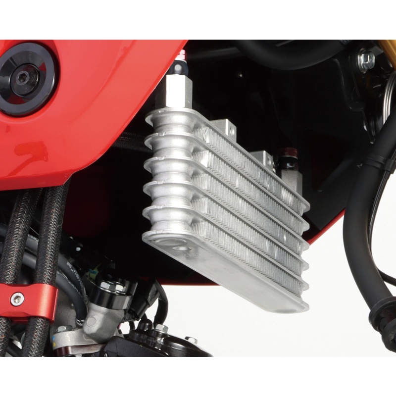 KITACO 5 ROW OIL COOLER KIT - 2022+ HONDA GROM 125 - FRAME MOUNT - FOR KITACO CLUTCH COVER - Image 4