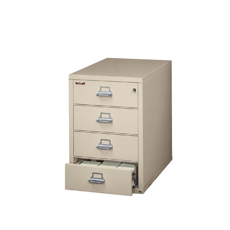 FireKing 4-2536-C 4 Drawer Card & Note Fireproof File Cabinet - Image 2