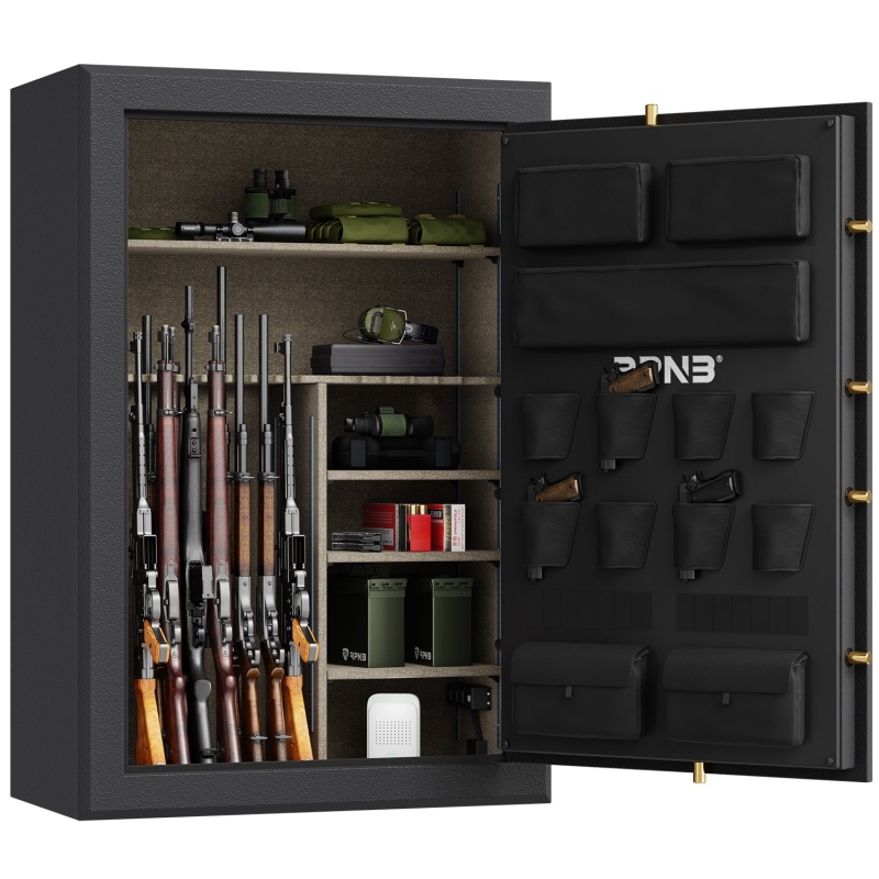 RPNB RPFS45-B 45 Gun Fireproof Biometric Gun Safe Black - Image 3