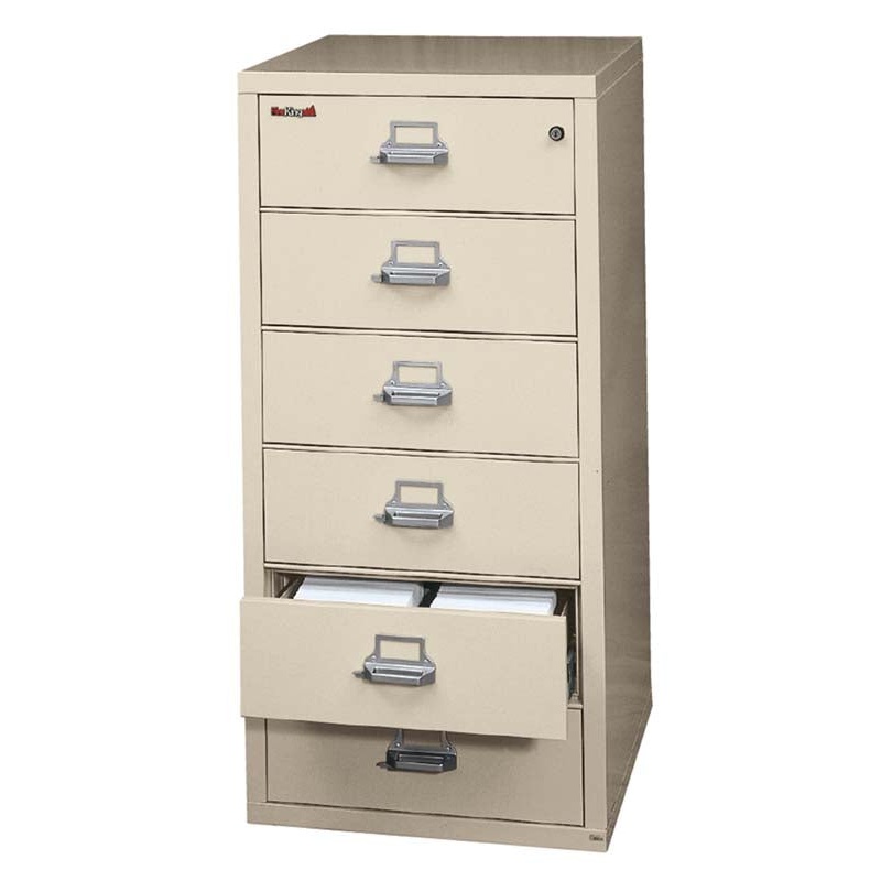 FireKing 6-2552-C 6 Drawer Card-Check-Note Fireproof File Cabinet