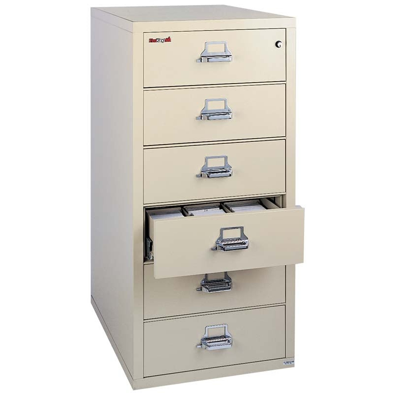 FireKing 6-2552-C 6 Drawer Card-Check-Note Fireproof File Cabinet - Image 2