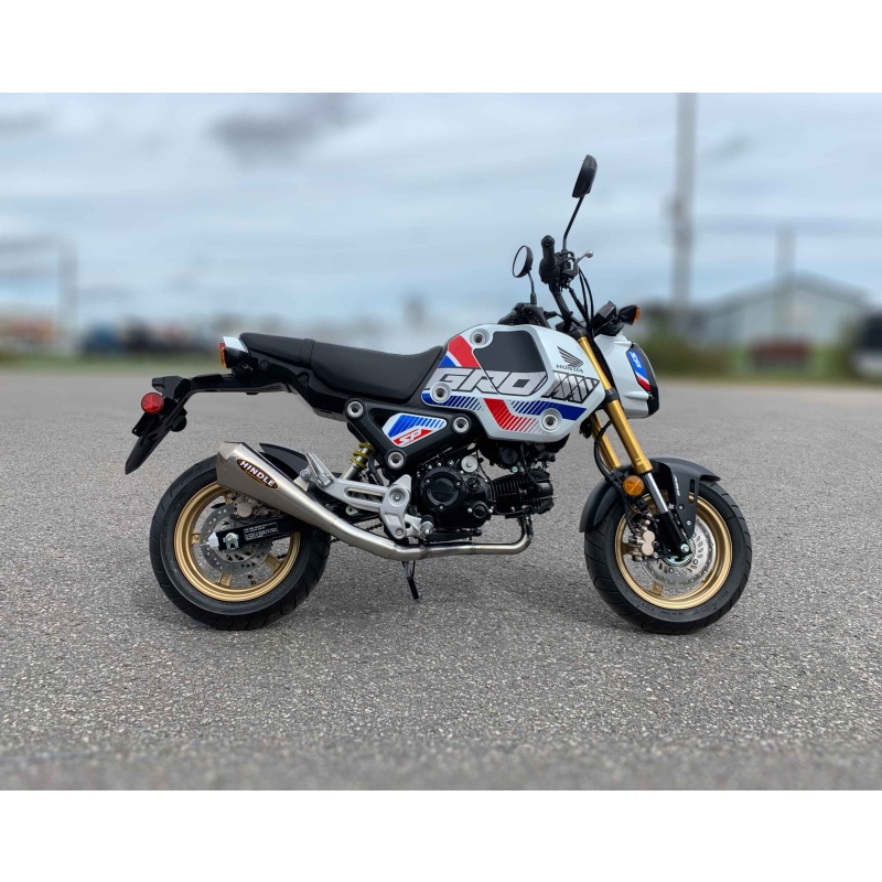 Hindle Stainless EVO Megaphone Full Exhaust System - Honda Grom 125 (2022+) - Stainless Steel Megaphone - Image 2