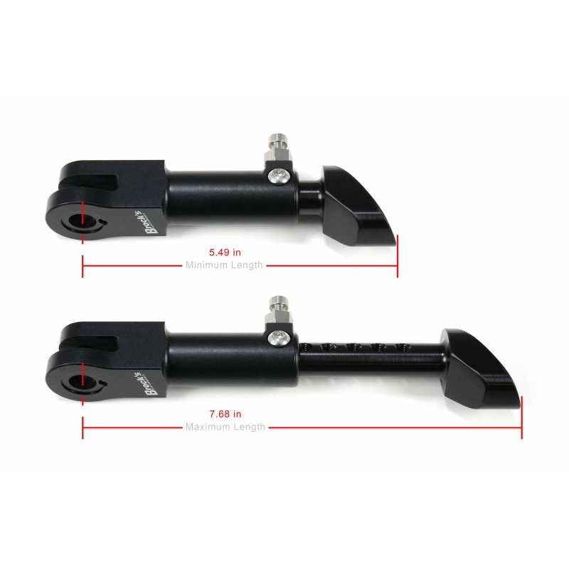 BrockSTAND Track Style Adjustable Kickstand Leg Lowered to Ultra-Slammed - Honda Grom (2017-2022+), Monkey (2019-2022+) - Image 3