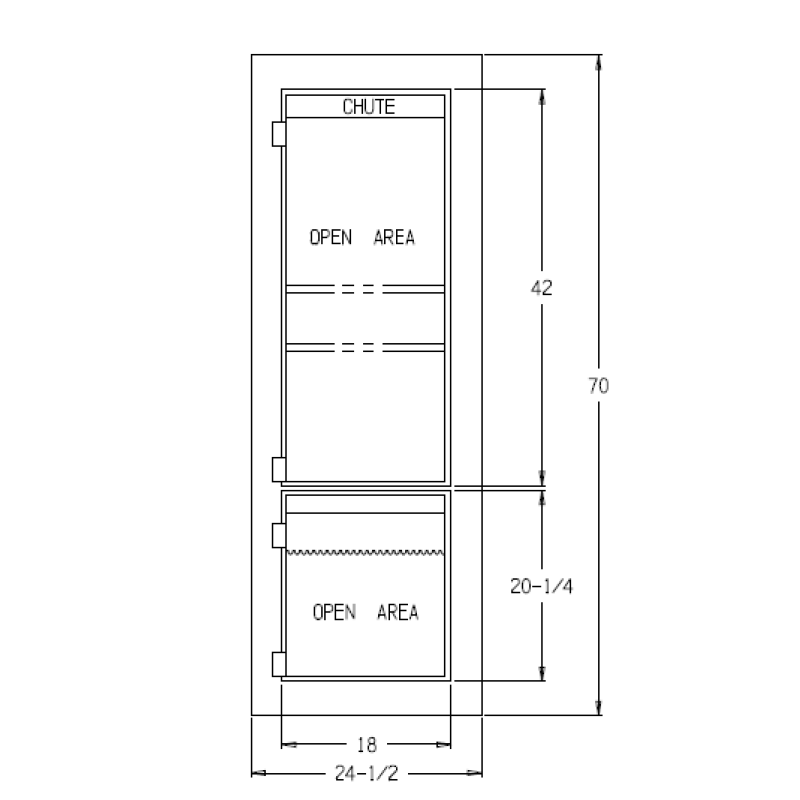 AMSEC 8665429 TL-30 Double Door Depository Safe Left Hand Swing - Image 2