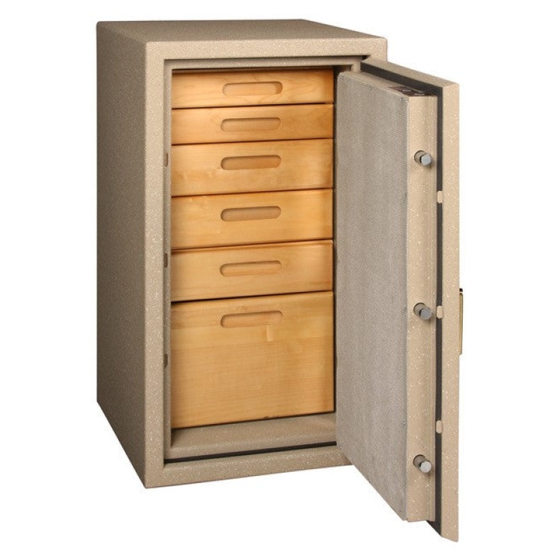 AMSEC BF3416 Burglar & Fire Jewelry Safe with Six Drawer Jewelry Cabinets