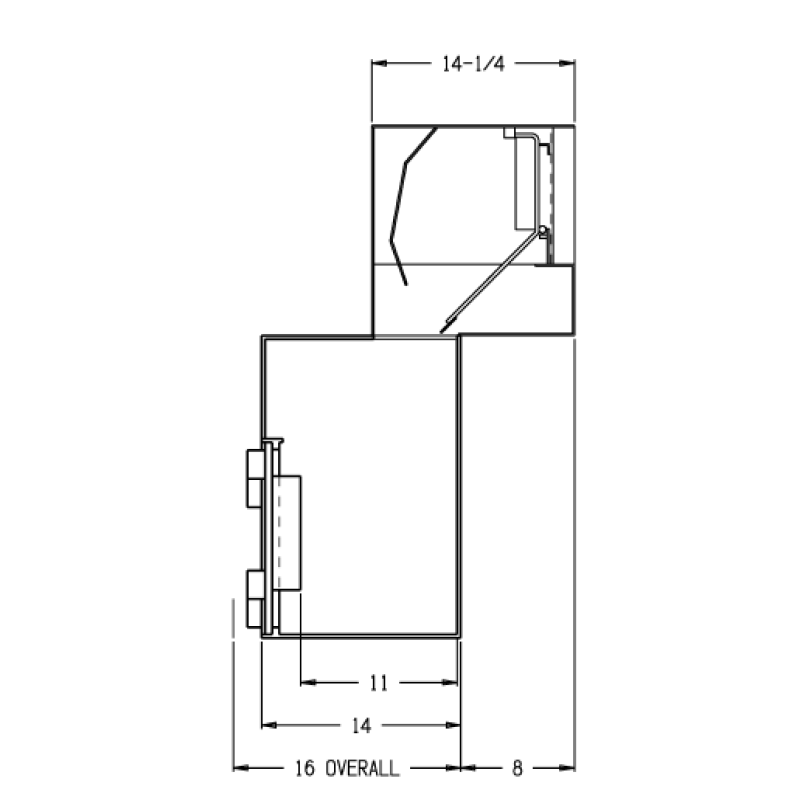 AMSEC 066795-00 Gooseneck Through The Wall Depository Safe - 36" High - Image 2