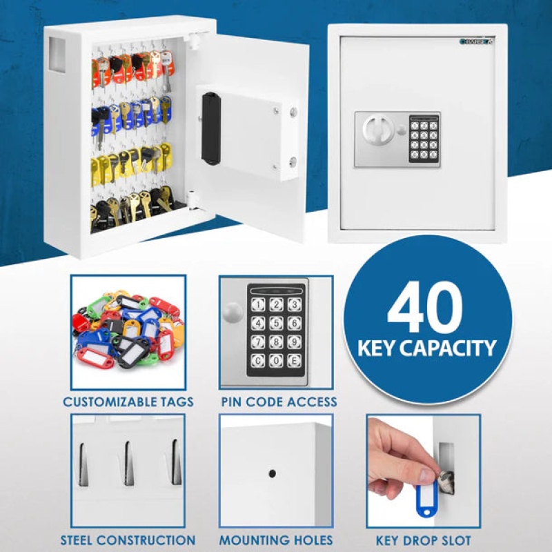 Barska AX13964 40 Capacity Fixed Position Key Cabinet with Digital Keypad - Image 10