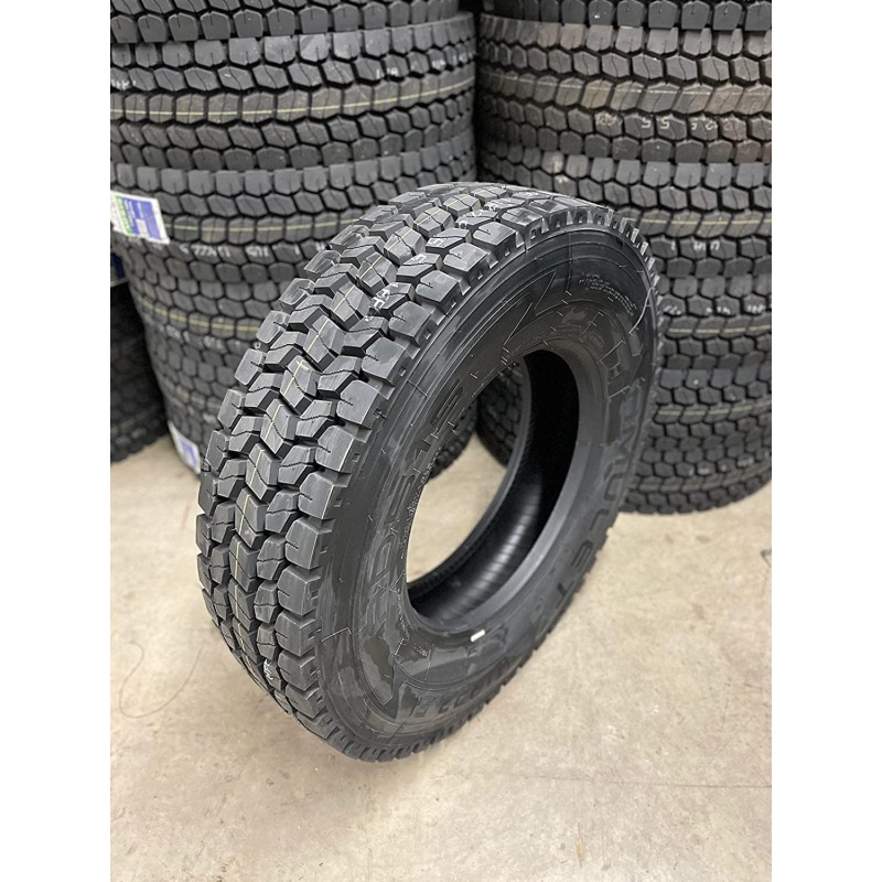 Set of 8 Tires 295/75R22.5 Amulet AD515 Drive Open Shoulder 16 Ply Commercial Truck