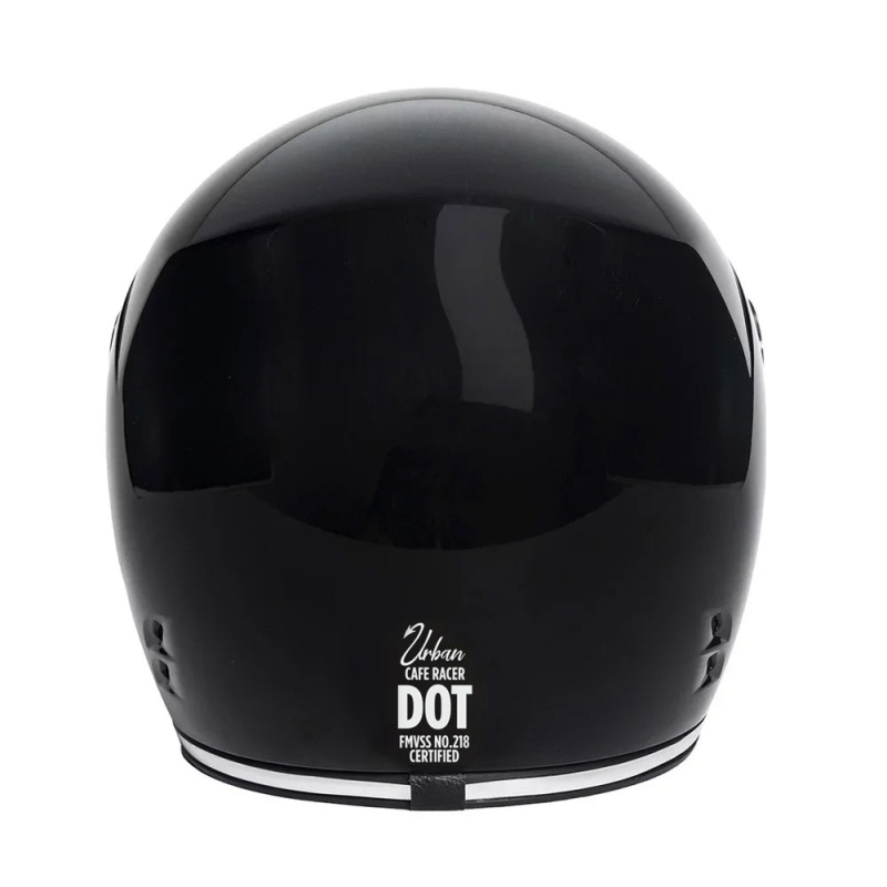 Urban Full Face Helmet Cafe Racer Gloss Black - Image 6