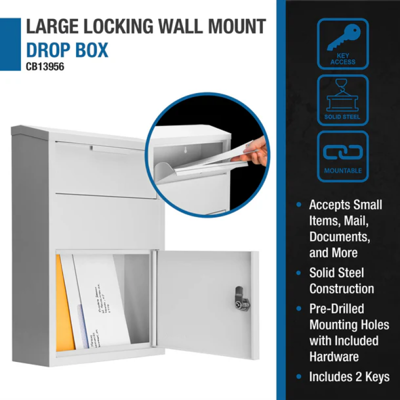 Barska CB13956 Large Locking Wall Mount Drop Box - Image 8