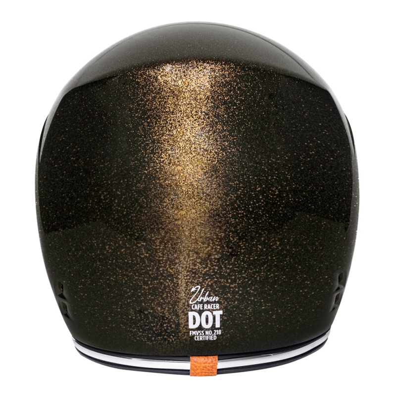 Urban Full Face Helmet Cafe Racer Dark Gold Flake - Image 4