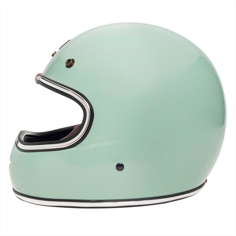 Urban Full Face Helmet BigBore Green Retro - Image 2