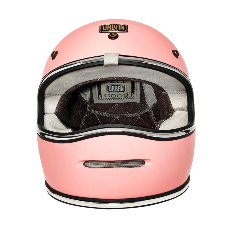 Urban Full Face Helmet BigBore Pink Retro - Image 3