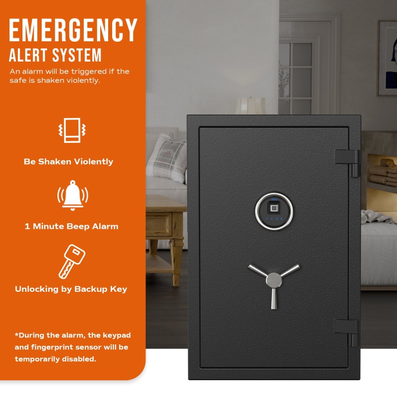 RPNB RPFS66 Large Biometric Fireproof Safe with Touch Screen Keypad - Image 6