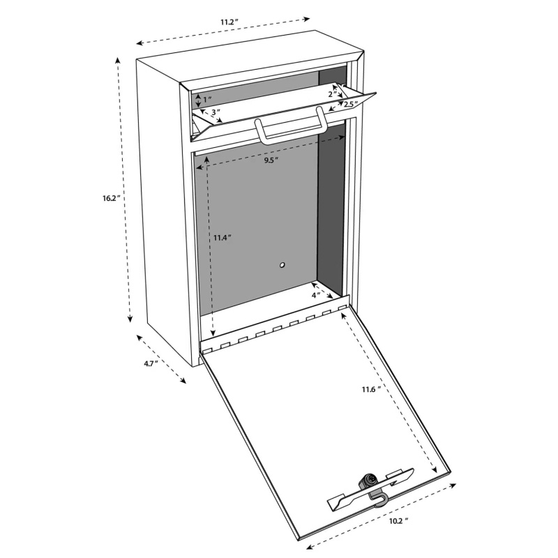 Mail Boss Locking Security Drop Box - Image 7