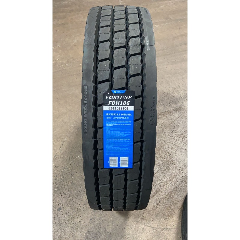 Set of 2 Tires 295/75R22.5 FDH106 Fortune Drive Closed Shoulder 16 Ply 146/143 L - Image 2