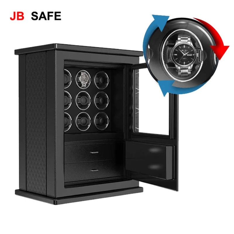 JB Watch Winder & Jewelry Safe 1 Jewelry Drawer & 12 Watch Winders - Image 6