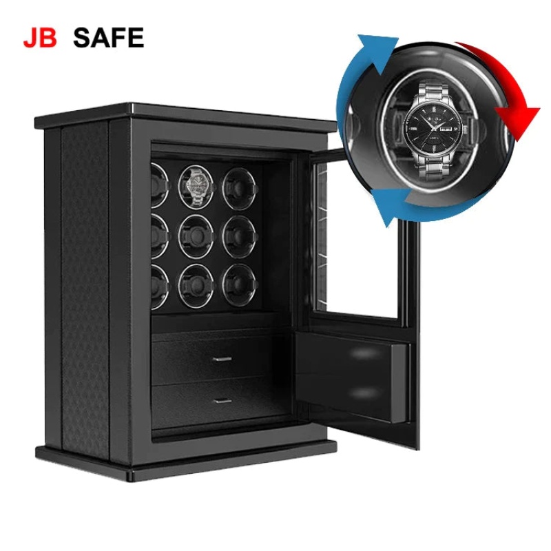 JB Watch Winder & Jewelry Safe 3 Jewelry Drawers & 6 Watch Winders - Image 6