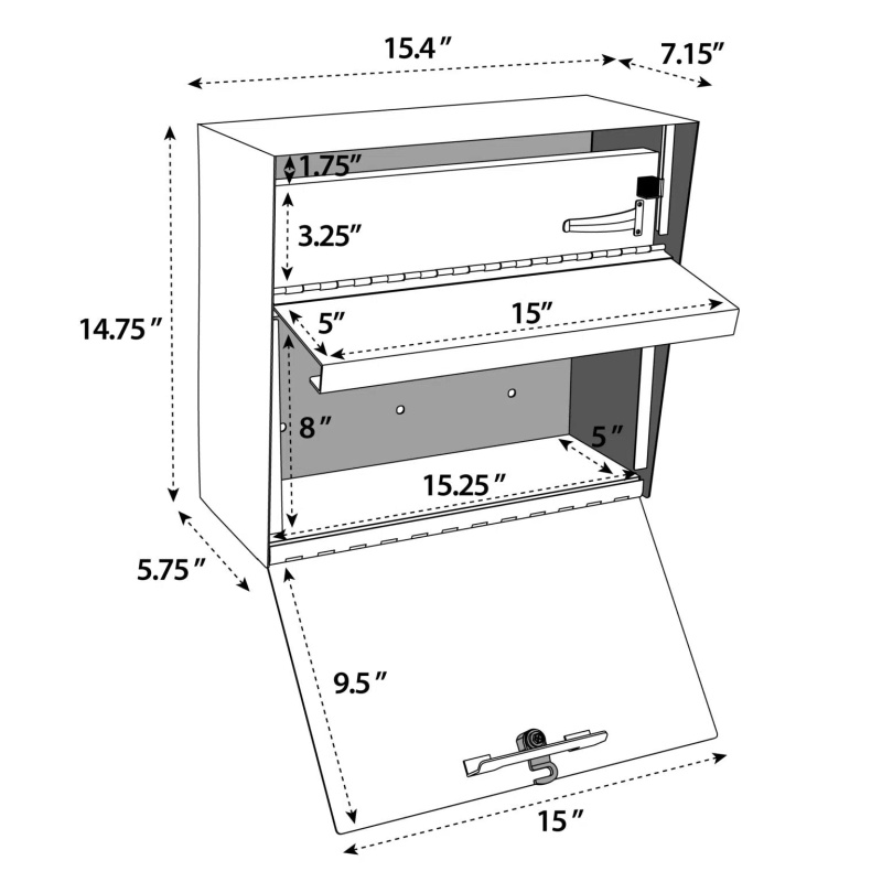 Mail Boss Metro Wall Mount Locking Mailbox - Image 14