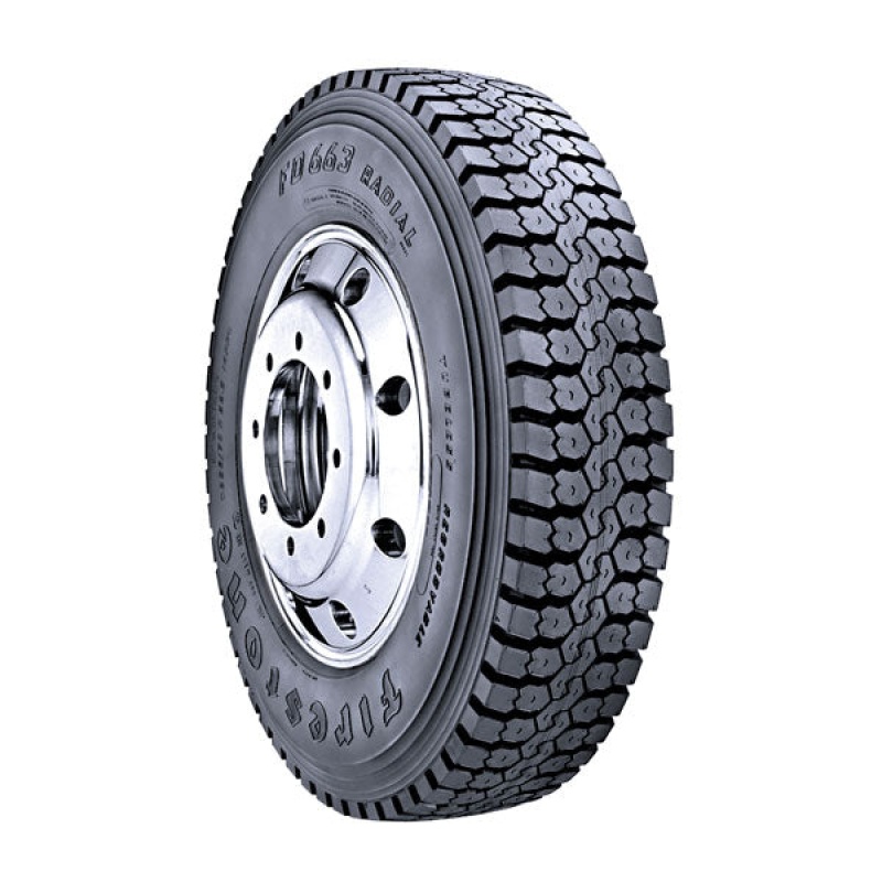 Set of 4 Tires 11R24.5 Firestone FD663 Open Shoulder