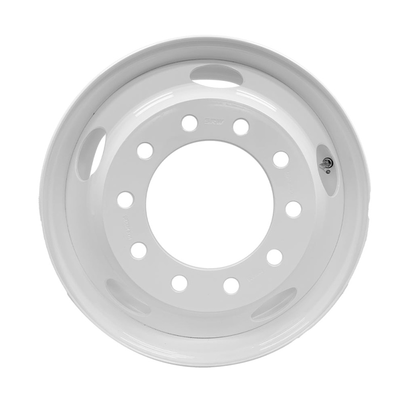 Set of 8 Truck Wheel 22.5x8.25 Steel White SpeedMax 10x285mm Hub Pilot Offset 168mm - Image 3