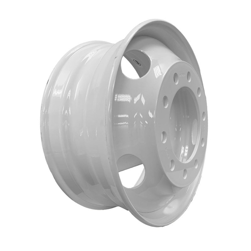 Set of 8 Truck Wheel 22.5x8.25 Steel White SpeedMax 10x285mm Hub Pilot Offset 168mm - Image 4